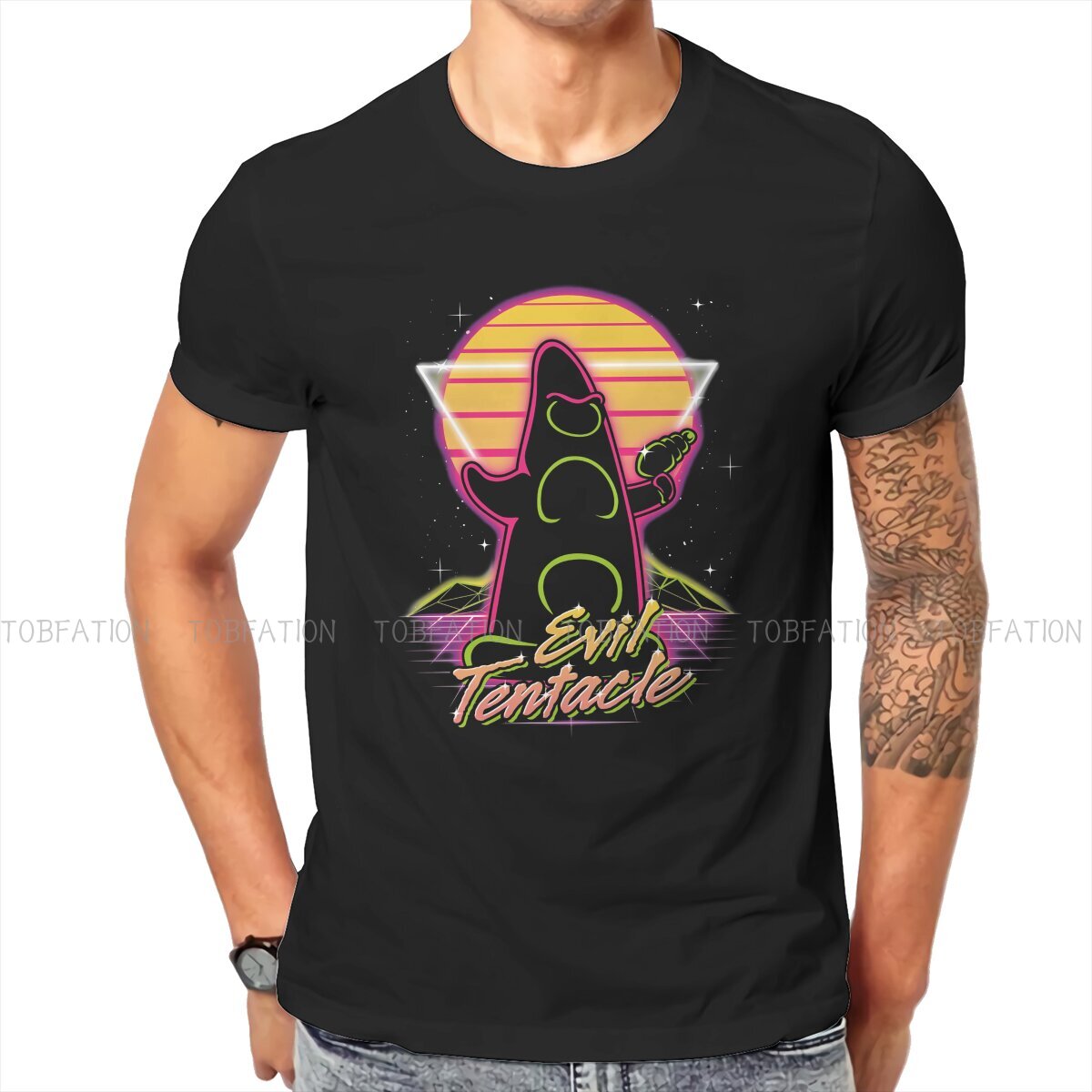 Retro Gaming T Shirt - Retro Evil O boyun TShirt günü