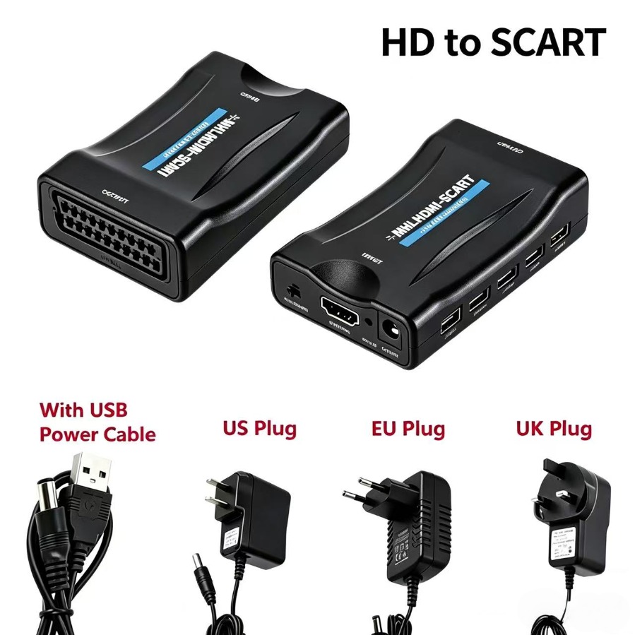 Scart To Hdmi - 1080P HDMI Uyumlu Scart Scaler Dönüştürücü