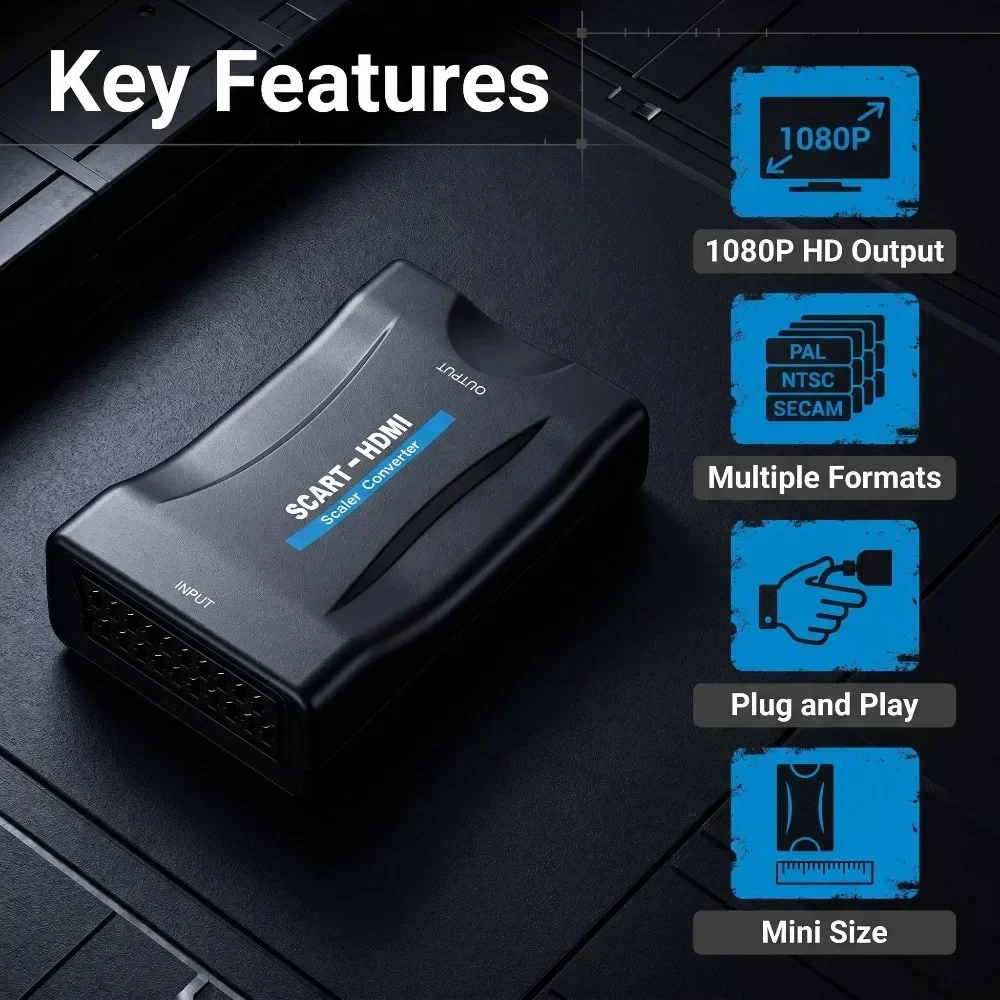 SCART - HDMI Uyumlu Dönüştürüc - Scart To Hdmi incelemesi ve fiyatı